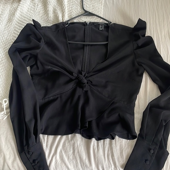 Forever 21 size M black top - Picture 1 of 3